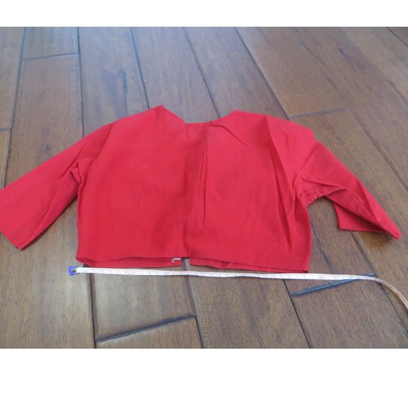 orangeish-red and black sari - Picture 2 of 3